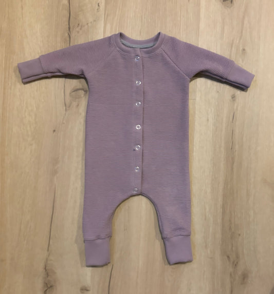 Lilac Snap Raglan Romper