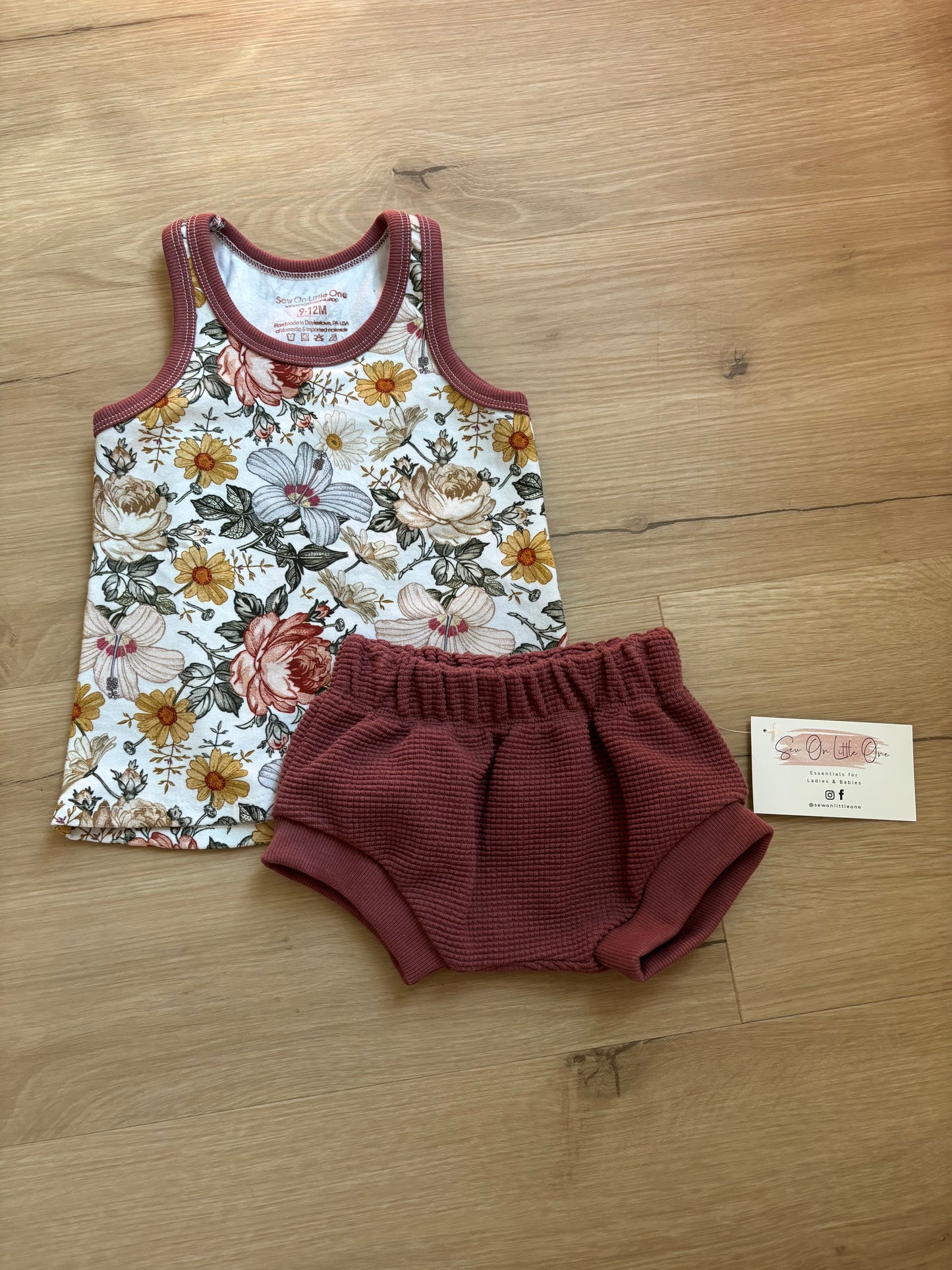 Floral tank & shorties set