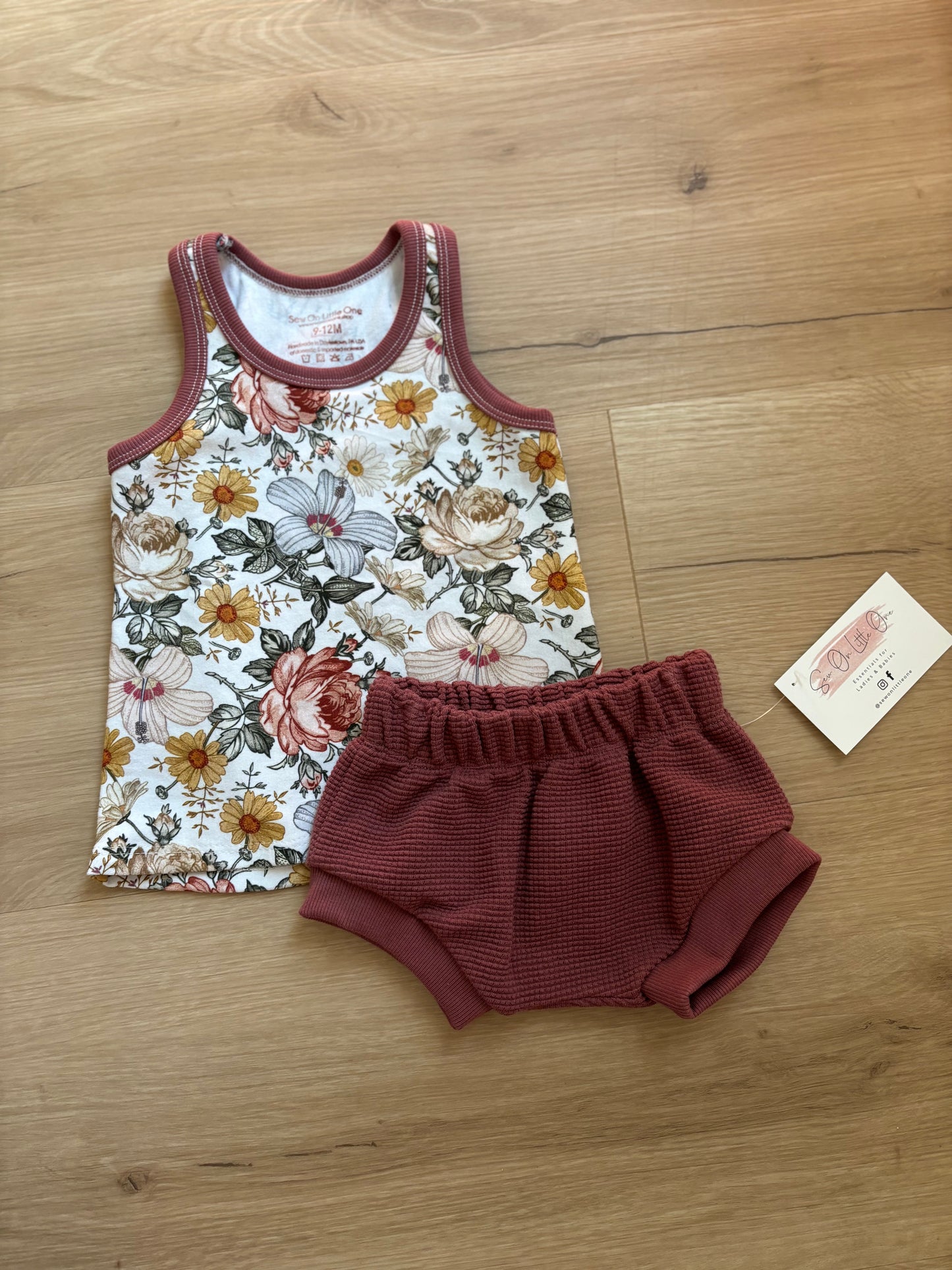 Floral tank & shorties set